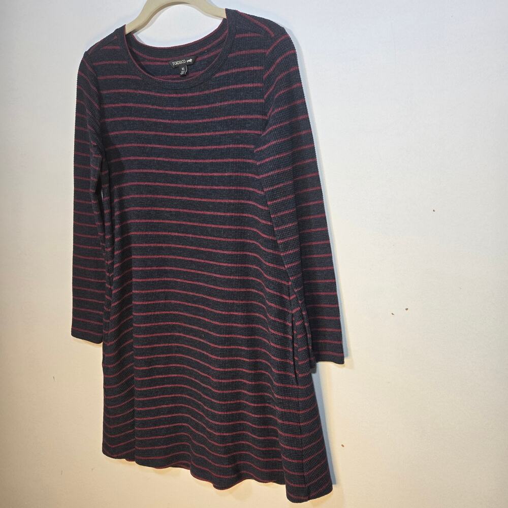 Toad & Co Striped Knit Thermal Dress Size XS - Picture 2 of 8